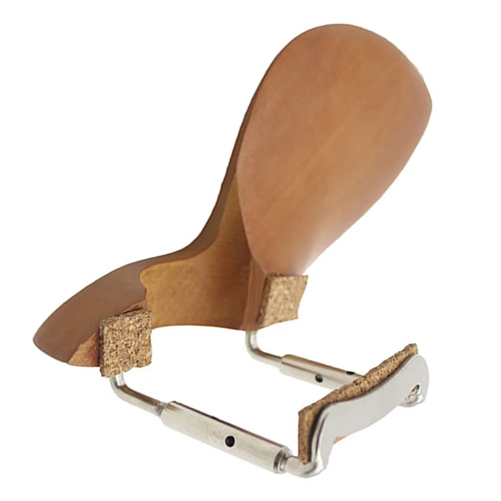Madera Mentonera para violín Con tornillos Soporte para mentonera Mentonera de madera Forma de oreja Mentonera con forma de oreja - imagen 5