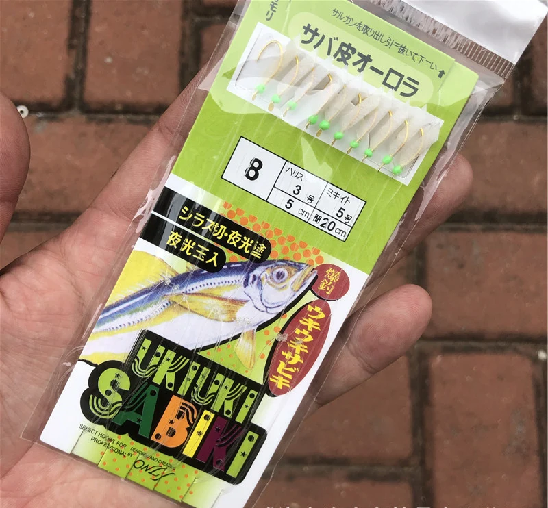 Anzuelo de piel de pescado blanco, anzuelo de cuerda biónico, anzuelo de piel de camarón, caballa a rayas blancas volteadas y anzuelo español - imagen 3