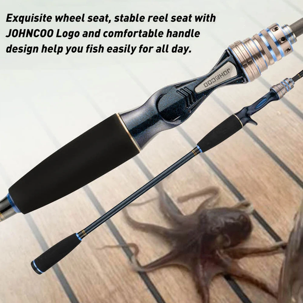 Caña de pescar con punta de titanio, caña de pescar giratoria para sepia, agua de mar, con anillos Fuji, 1,8 m, ML - imagen 5