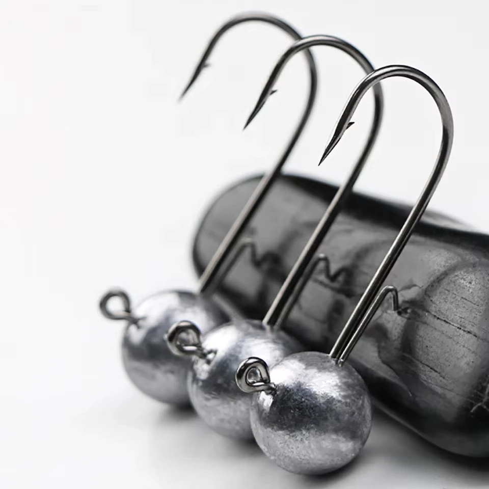 WALK FISH 5 unids/lote 2g-20g NED cabeza Jigs gancho lubina cebo suave negro pit mandarín anzuelo cabeza anzuelo sin malezas vástago largo - imagen 5