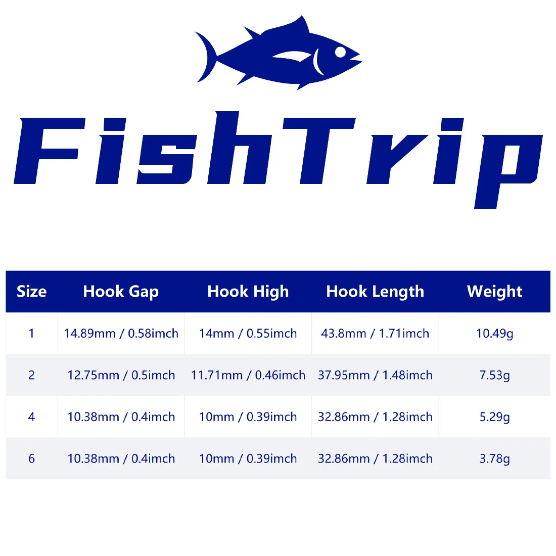 FishTrip 10 Uds Jig Head anzuelo de pesca sin malezas Underspin Bassfor pesca agua salada agua dulce - imagen 3