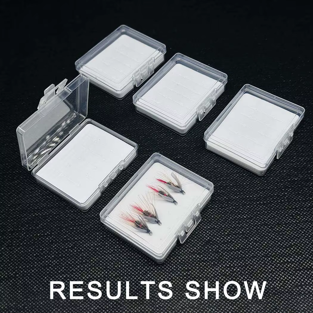 Caja de almacenamiento transparente para pesca con mosca y anzuelos - imagen 4