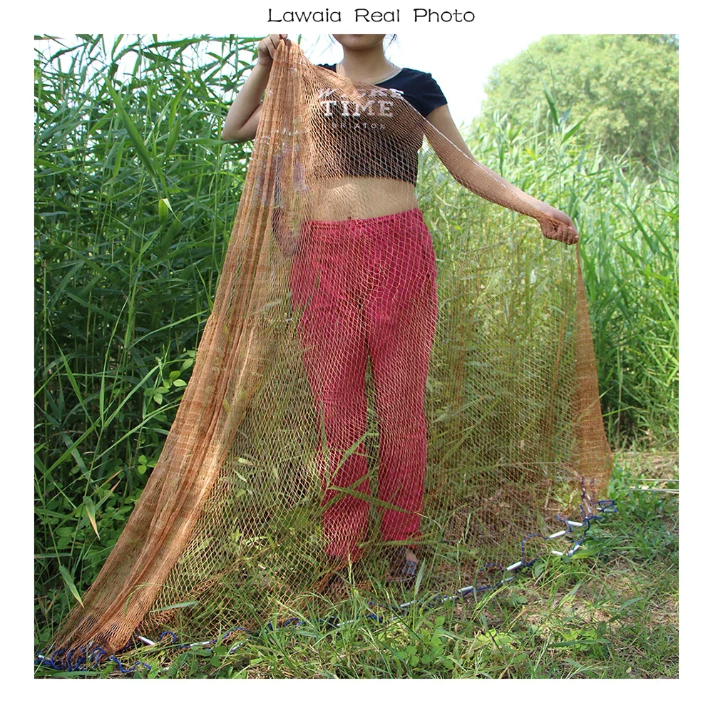 Lawaia red de fundición a mano de 2,4 m-7,2 m de diámetro, red de pesca colgante de hierro, red de pesca de estilo americano, redes de fundición, herramientas para peces - imagen 2