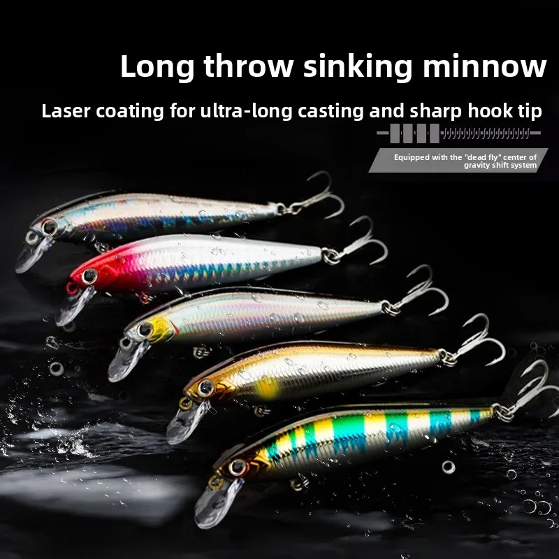 Señuelos minnow hundibles – Lanzamiento largo agua dulce y salada - imagen 3