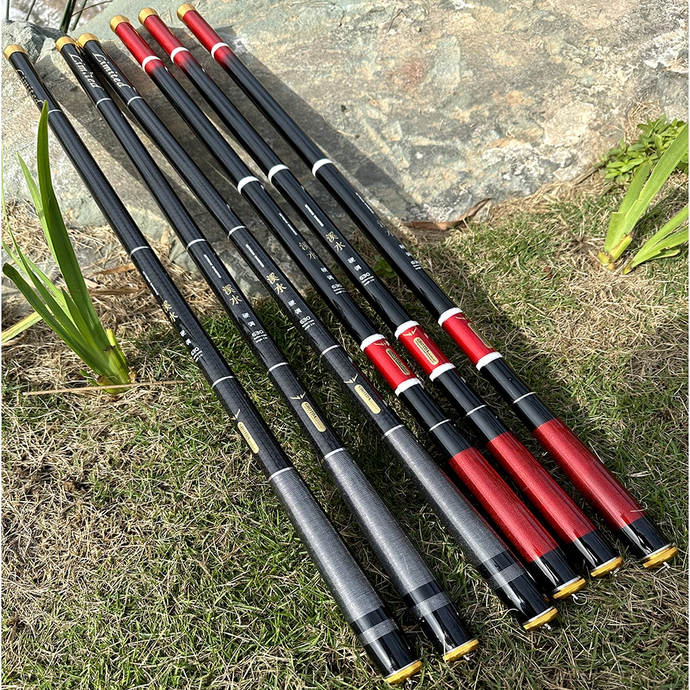 Cañas de pescar telescópicas giratorias de carbono ultraligeras, alimentador de carpa, caña de mano para Lago, 3,6 M, 4,5 M, 5,4 M, 6,3 M, 7,2 M - imagen 2