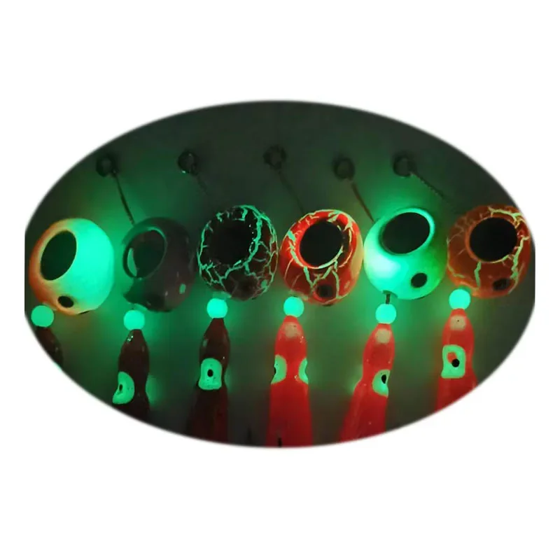 Ley Glow Jig Luminoso Calamar con anzuelo doble para pesca de calamares - imagen 2