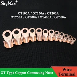 Conector extremo de cable OT cobre rojo para pesca marina