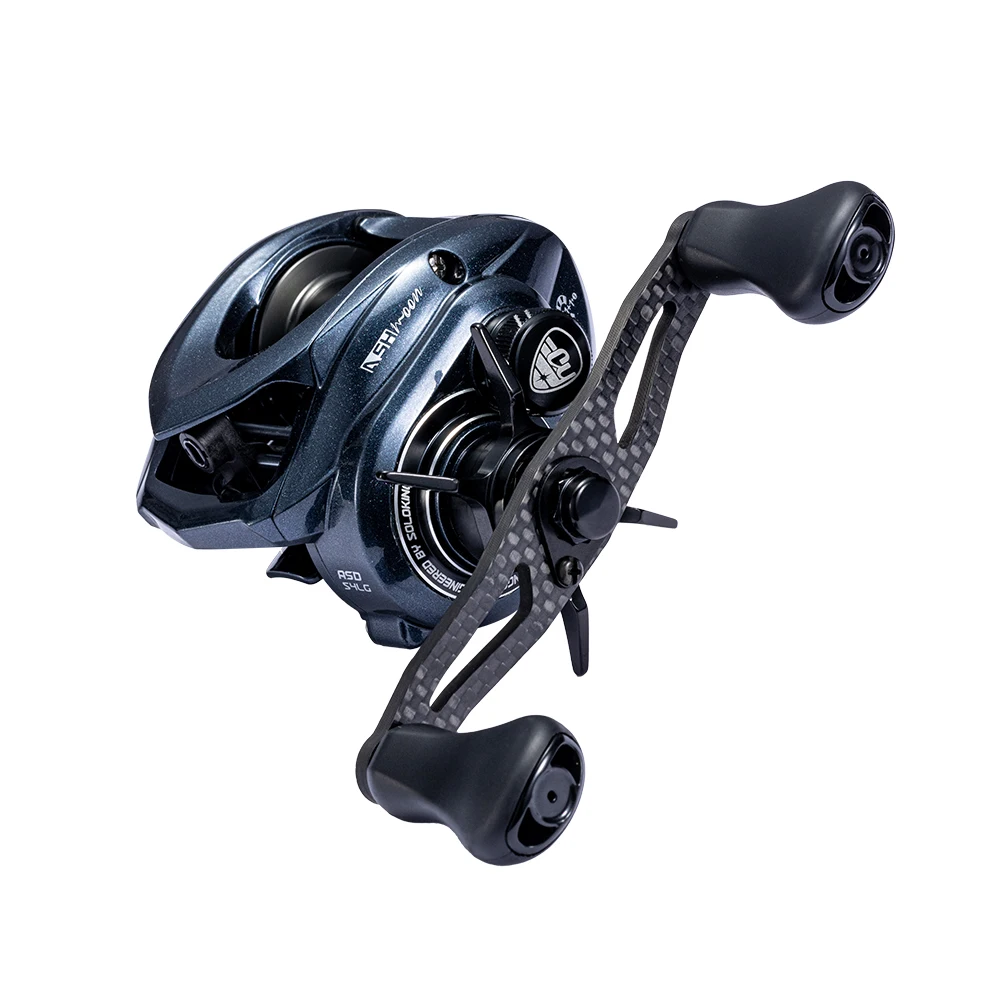 Carrete de pesca SOLOKING ASHMOON de aleación ultraligero BFS carrete de cebo de fundición larga 6,3/7,1/8,1 engranaje 6KG carrete de pesca con potencia de arrastre
