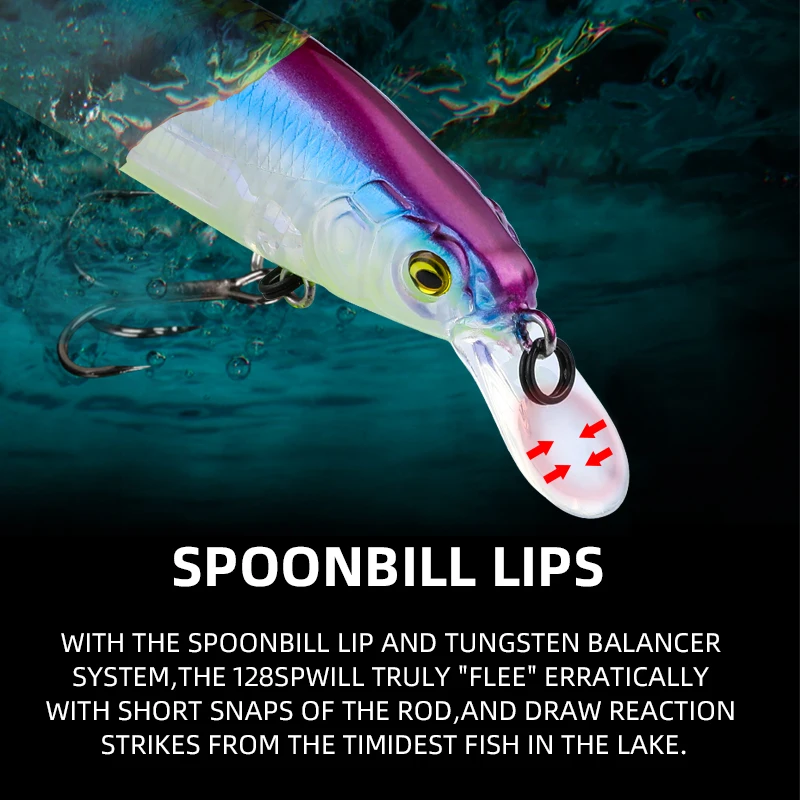 Mavllos-Cebo de fundición de 115mm, 15g, 1,2 m, sistema de peso de tungsteno, manivela Minnow Wobbler, señuelo de pesca superior de calidad - imagen 4