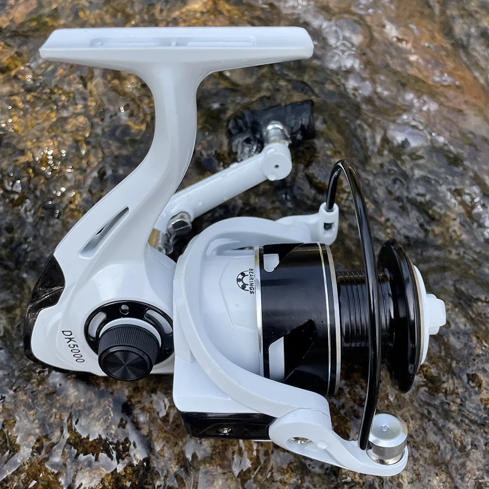 GHOTDA-carrete de pesca de carpa para deportes al aire libre, de Color blanco, con freno trasero de Metal, y de mar para agua dulce, serie 2000-7000 - imagen 5