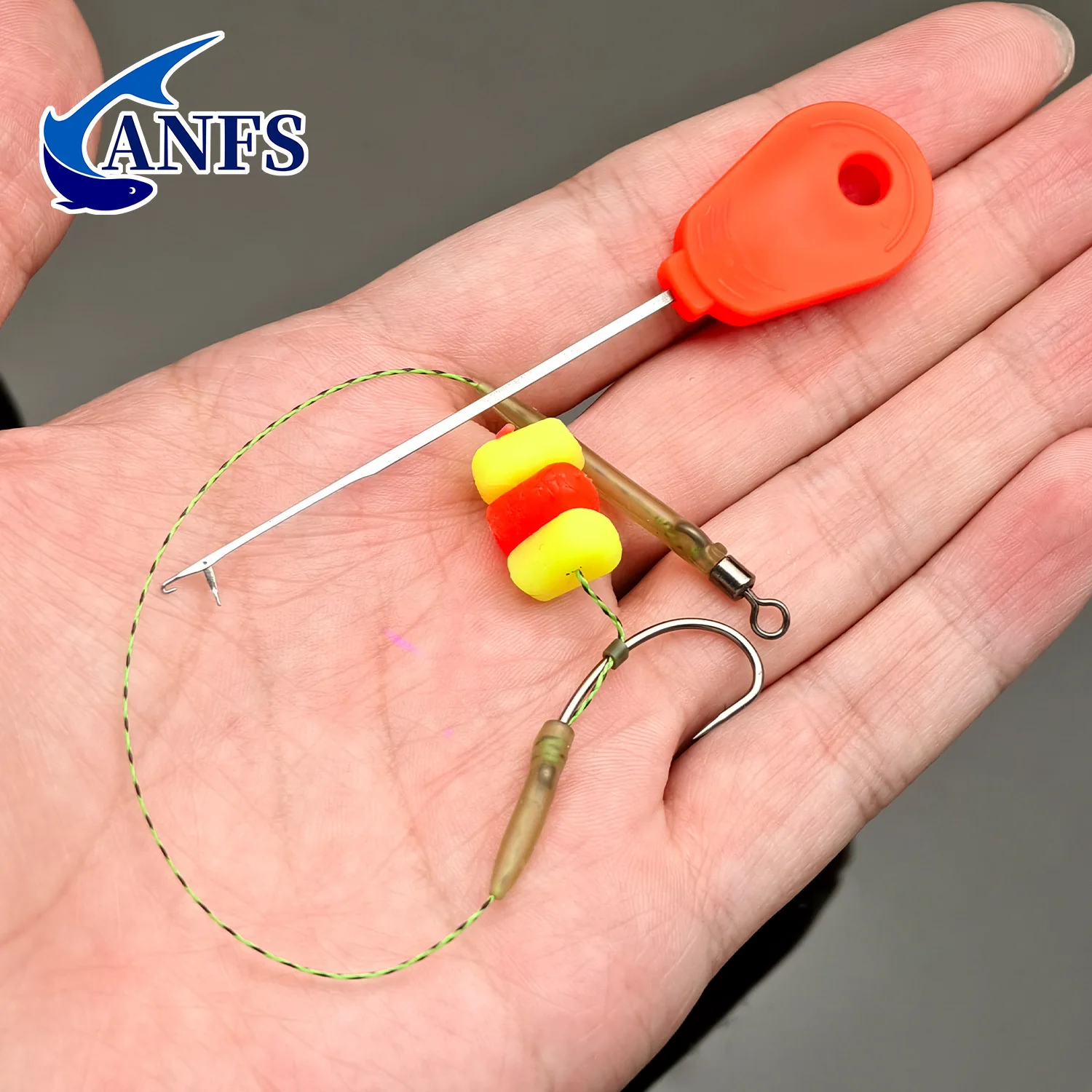 89 Uds. Caja organizadora de accesorios de pesca de carpa que incluye 5 uds. De aparejos para el cabello con gancho, 1 Uds. De agujas de cebo, 20 cebos, 63 Uds. De tapones - imagen 5