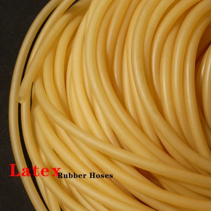 Mangueras de goma de látex natural de 2M/5M 1,6 1,7 1,8 2 3 4 5 6mm catapulta de tirachinas de tubo médico quirúrgico elástico de alta resistencia - imagen 2