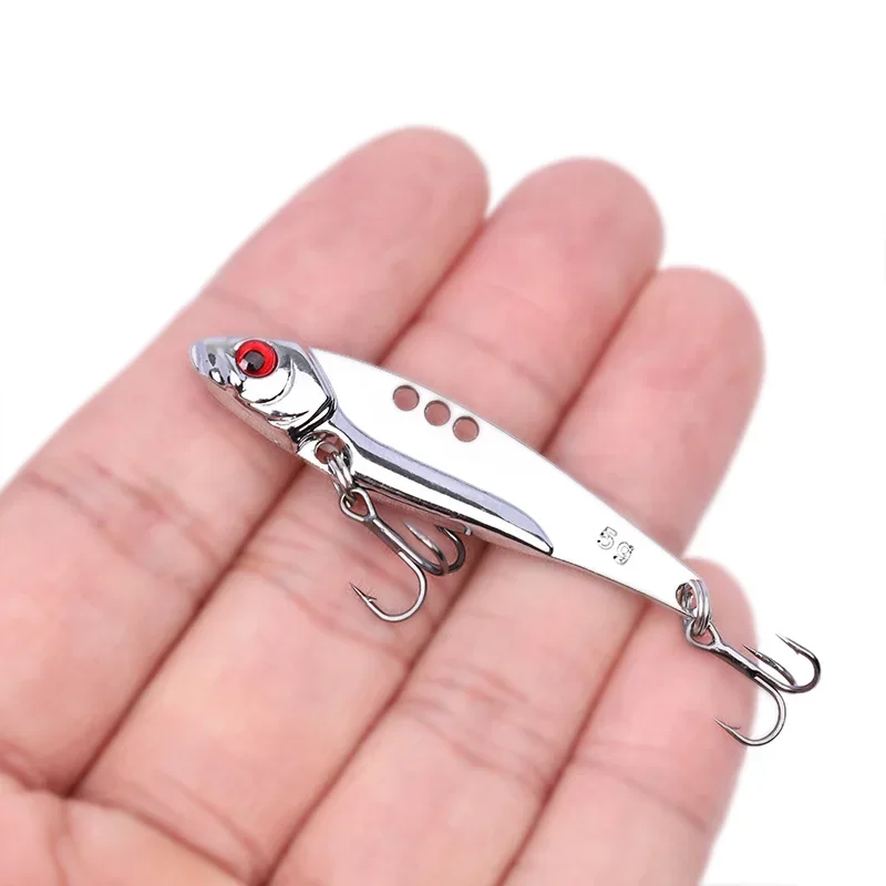 Señuelo de pesca con cuchara VIB, 3,5-7g, cebo de pesca giratorio de Metal, Crankbait, lubina, cebos duros artificiales, aparejos de pesca VIB de cigarra - imagen 4