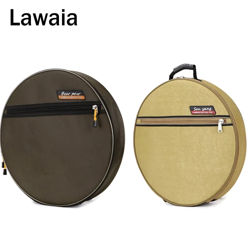 Bolsa de pescado Lawaia, paquete redondo de una sola capa, mochila para silla de pesca, bolsas para el cuidado del pescado a juego, paquete de red de pesca de mano de 46cm de diámetro - imagen 4