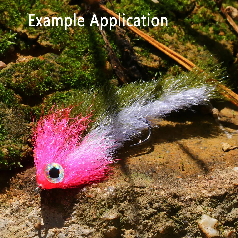 Bimoo Bucktail para moscas - Fibra rizada prensada y pelo sintético - imagen 5