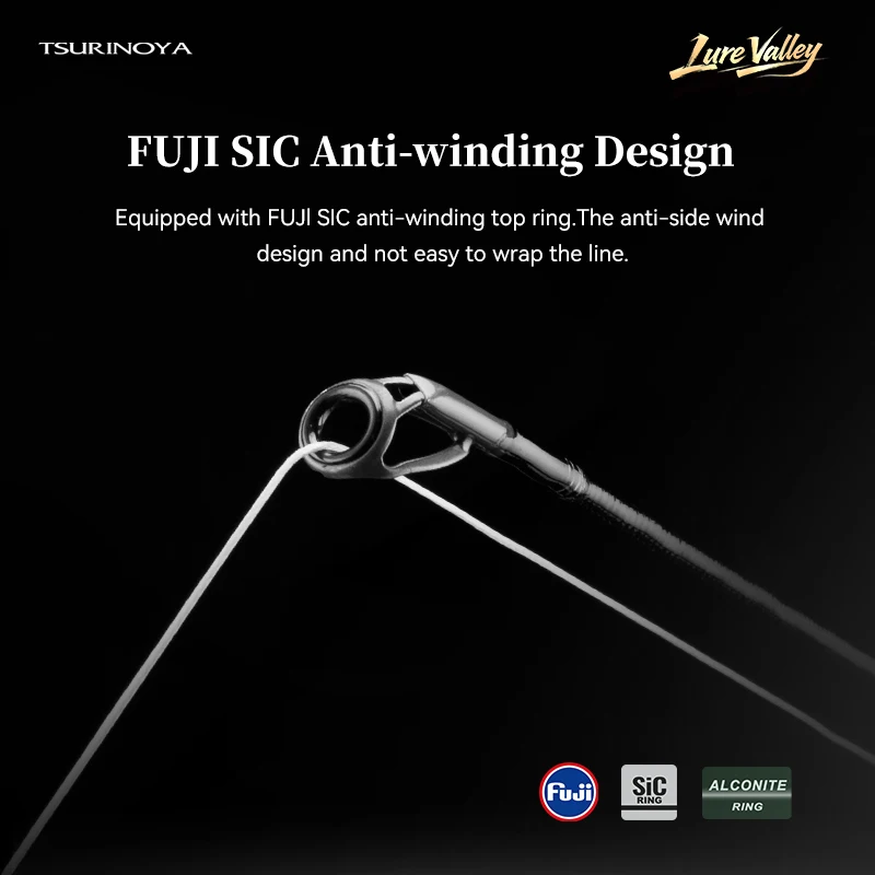 Caña de Pescar Portátil TSURINOYA LURE VALLEY de 5 Secciones, 1.98/2.08/2.28/2.44/2.7m, Guía RF FUJI A SIC, para Pesca con Mosca, Spinning, Casting, Lucio y Lubina - imagen 3