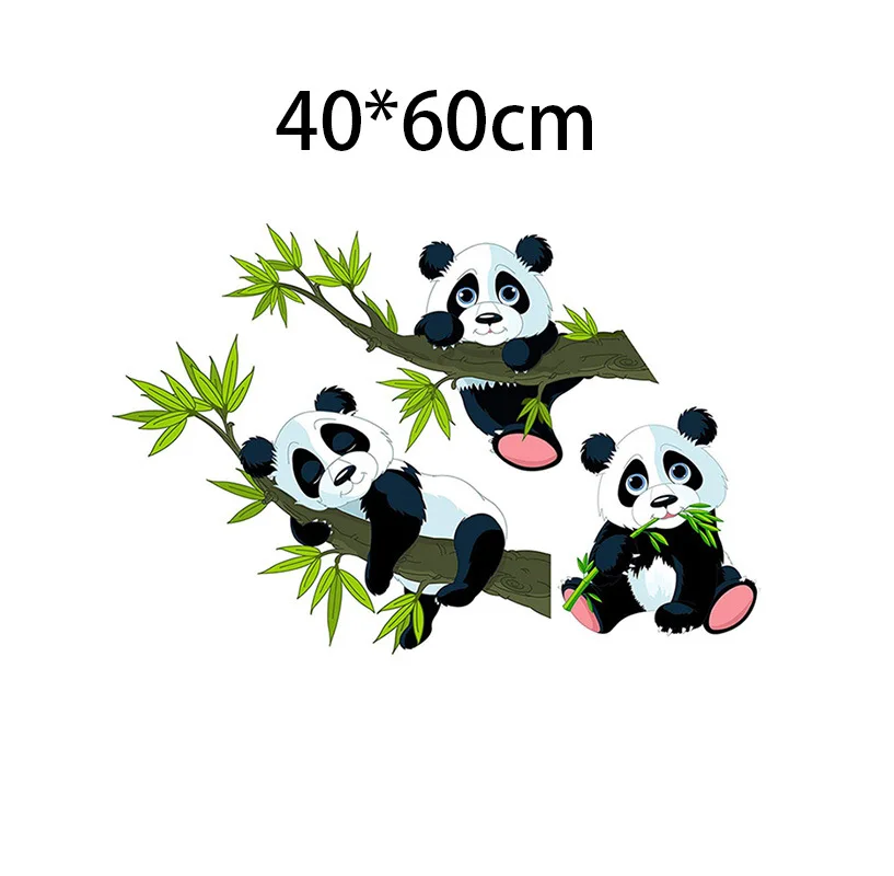 40x60cm hogar Panda hoja de bambú Color pegatina de pared dormitorio sofá espacio decoración pegatina - imagen 5