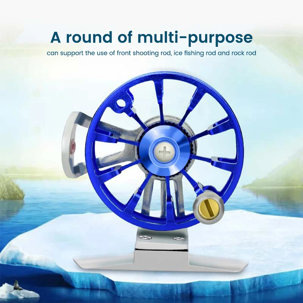 Rueda de pesca en hielo, carrete de pesca con mosca, sonajero, Carretes de aleación de aluminio, pesca en hielo, agua salada, agua dulce, pesca en hielo - imagen 3