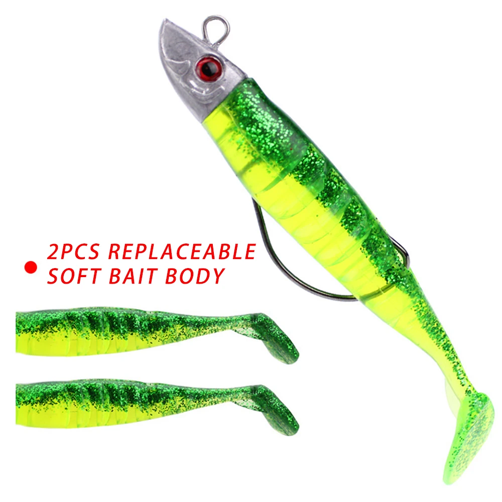 ORJD-Señuelos de Pesca Wobblers Swimbait Pike, cebo de silicona suave, plantilla de plomo, cebos artificiales, aparejos de Pesca - imagen 3
