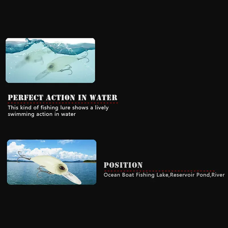 Señuelo de pesca Crankbait, 2 uds., 87mm, 15,5g, cebo duro Artificial, agua salada, Wobblers de buceo profundo, Jerkbaits, aparejos de pesca, cebos de manivela - imagen 5