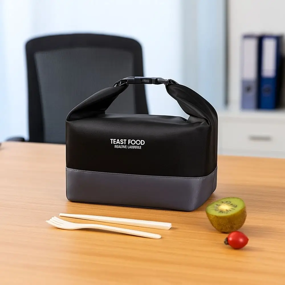 Bolsa de almuerzo portátil plegable, bolsa térmica ajustable impermeable para lonchera, bolsa de pícnic al aire libre de gran capacidad para oficina - imagen 4