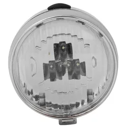 Faro LED retro para bicicleta – Negro y plata con soporte