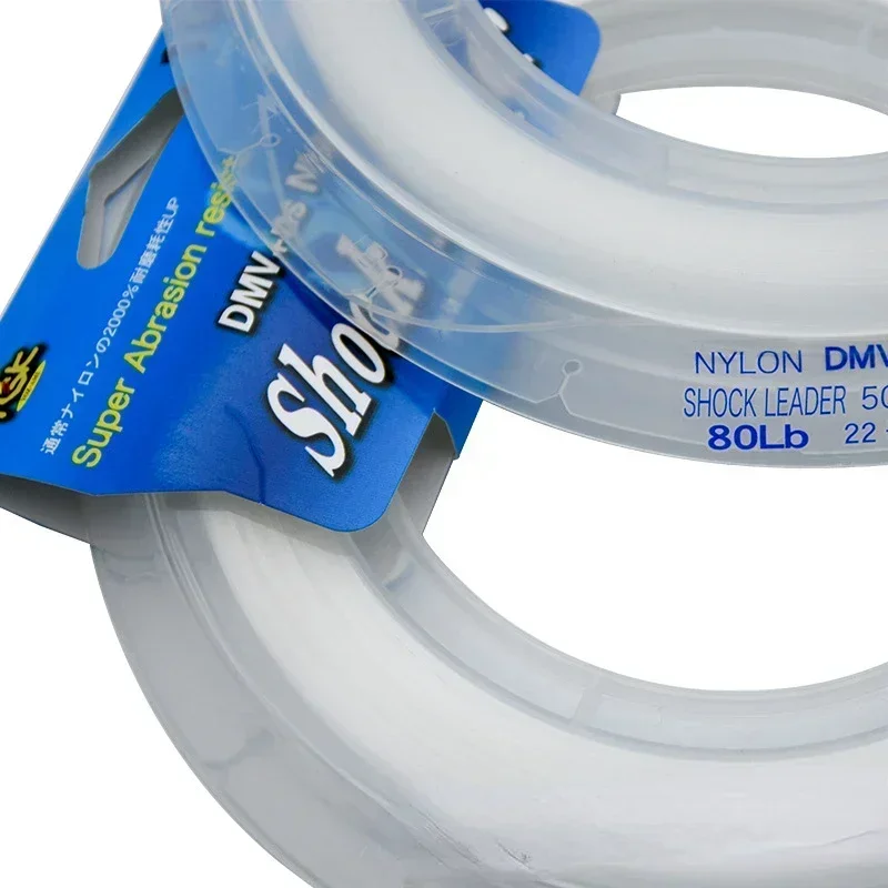 Nuevo JAPÓN Original 50M Nylon agua salada alta resistencia Jigging/Popping líder línea de pesca # 7-- # 60 Barbacoa de atún para carrete de pesca - imagen 5