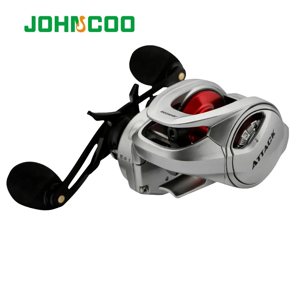 Carrete baitcasting ultraligero con freno magnético 6.4:1 para pesca profesional