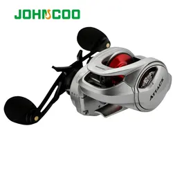 Carrete baitcasting ultraligero con freno magnético 6.4:1 para pesca profesional