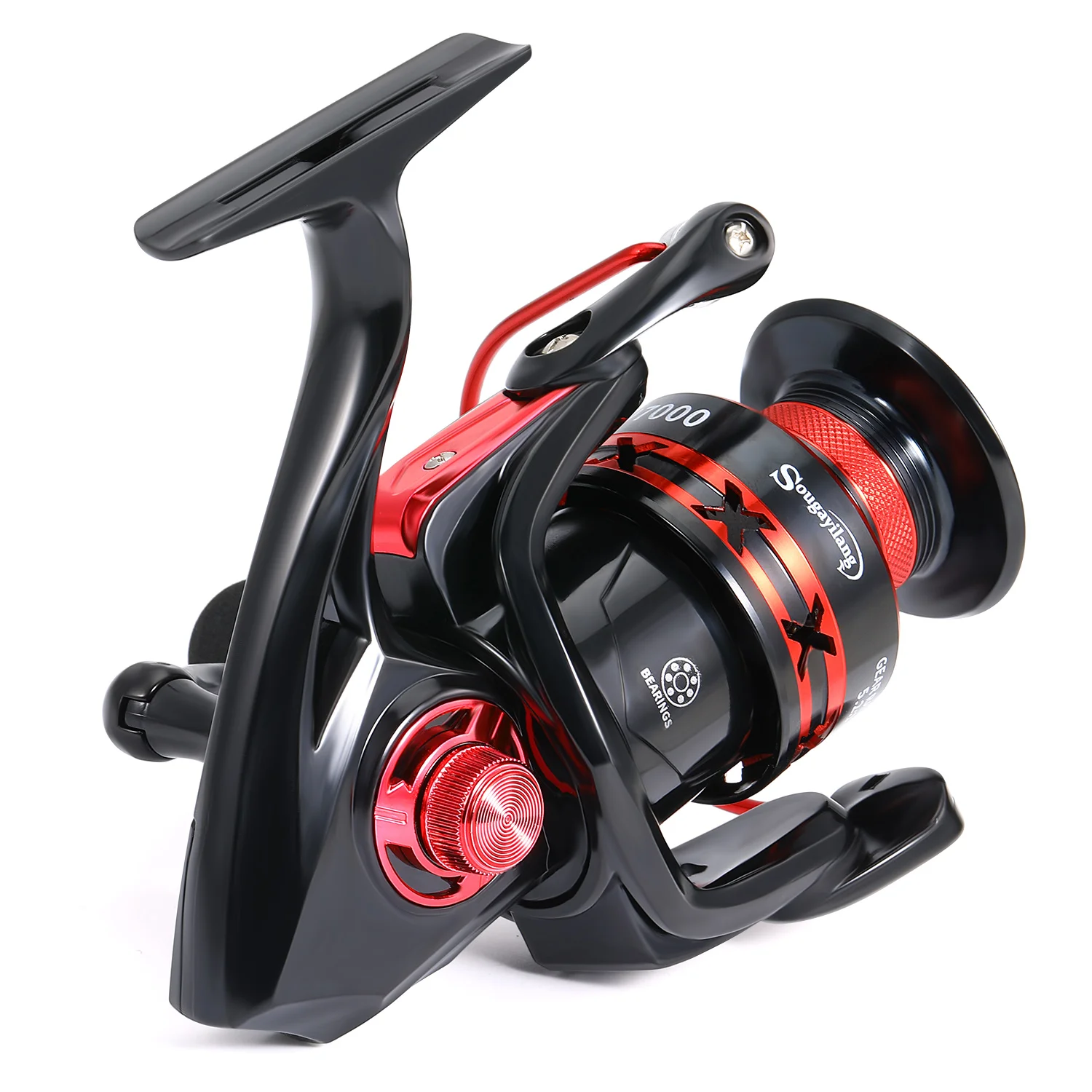 Carrete de Pesca giratorio Sougayilang, relación 5,2, 1000-7000, equipo de Pesca portátil ligero para Pesca de agua dulce - imagen 4