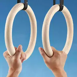 Anillos de gimnasia, hebillas de madera para tirar hacia arriba, entrenador de 28/32mm, anillos para ejercicio físico, gimnasio, Fitness, Yoga, anillo de entrenamiento de fuerza de hombro