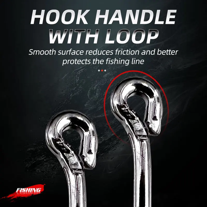 Juego de anzuelos de pesca de piezas, caja de anzuelos circulares de acero de alto carbono con púas, accesorios de pesca de pulpo de agua salada, 500 - imagen 3