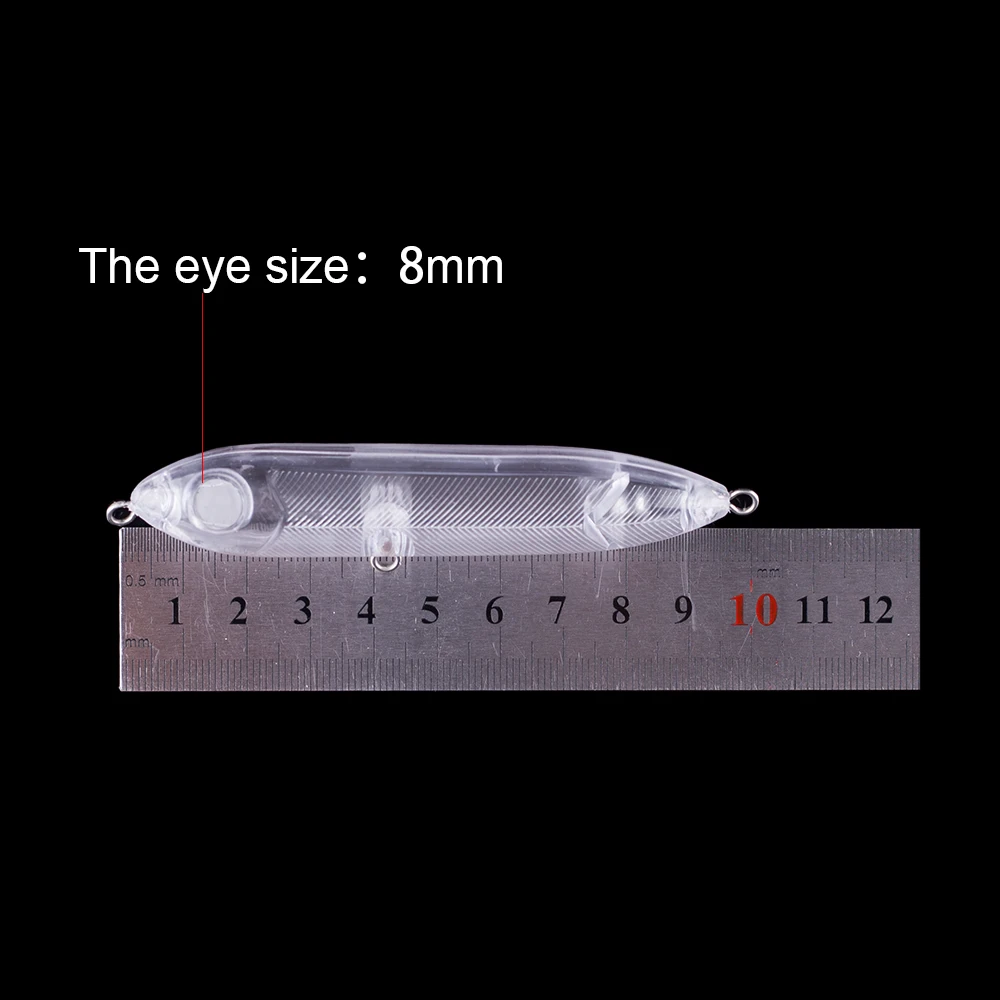 Hanlin-señuelo de pesca sin pintar, sonajeros artificiales de plástico duro, cebo flotante en blanco, aparejos de lubina, 10/20 piezas, 10CM/10G - imagen 2