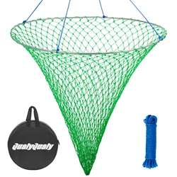 Red de pesca plegable verde – Portable para camarones y cangrejos en puertos