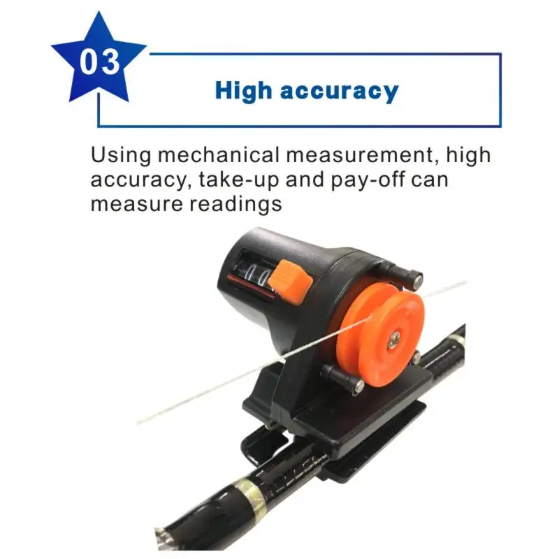 Nieuwe Winter Vislijnen Teller Dieptemeter Meter Teller Vislijnen Gereedschap 0-999M Digitale Vissen Goederen Gereedschap lengte Finder - imagen 5