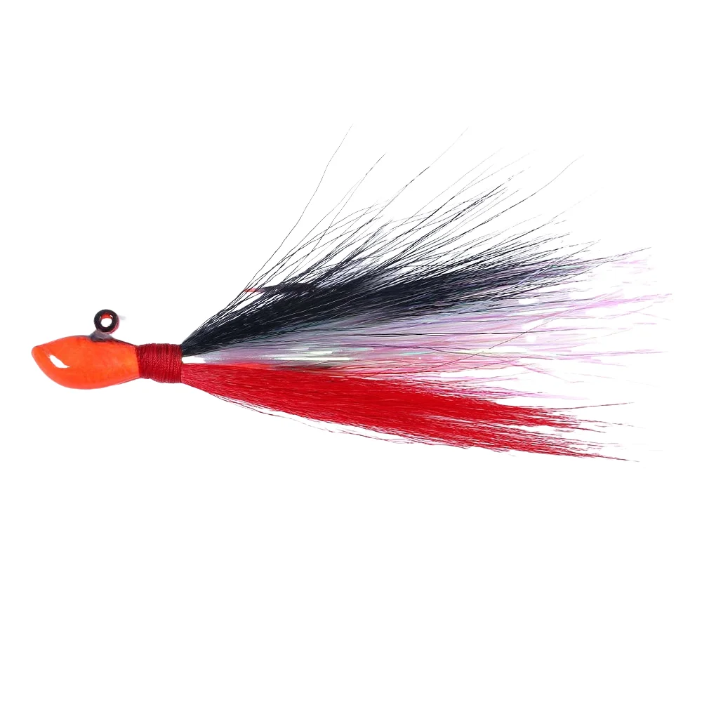 7g 10g 14g 21g 28g 42g 56g 85g Bucktail plomo anzuelos ciervo pelo plumas barba plomo cabeza de pez Jigging Bass carpa pesca en hielo - imagen 3