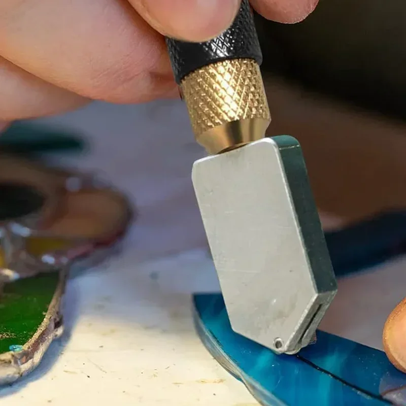 Cuchillo de vidrio Manual para el hogar, cortador de azulejos multifuncional, corte de diamante, rodillo de vidrio grueso, herramientas manuales especiales, 2 uds. - imagen 5