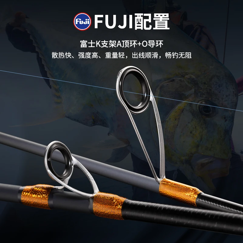 Ecooda EALJ2 EASJ2 caña jigging ligera y lenta con anillos Fuji - imagen 3