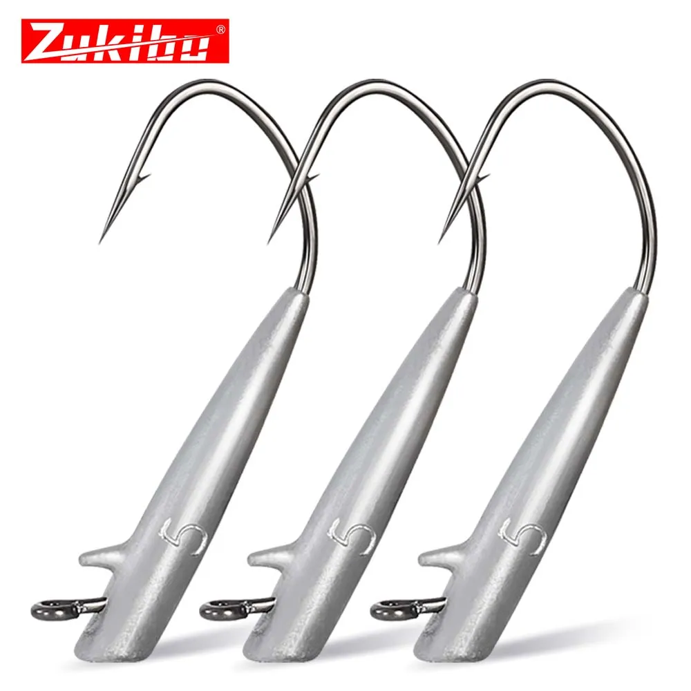 ZUKIBO Ozark Jig Head de plomo – Resistente a corrosión para lubina