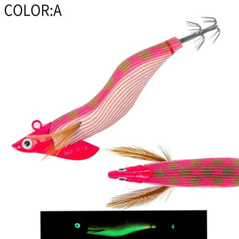 Cebo de calamar luminiscente, 30g de peso, Egi 3,0, anzuelo, señuelos de Jigging, diseño de pulpo de madera, señuelos artificiales, pesca en agua salada - imagen 4