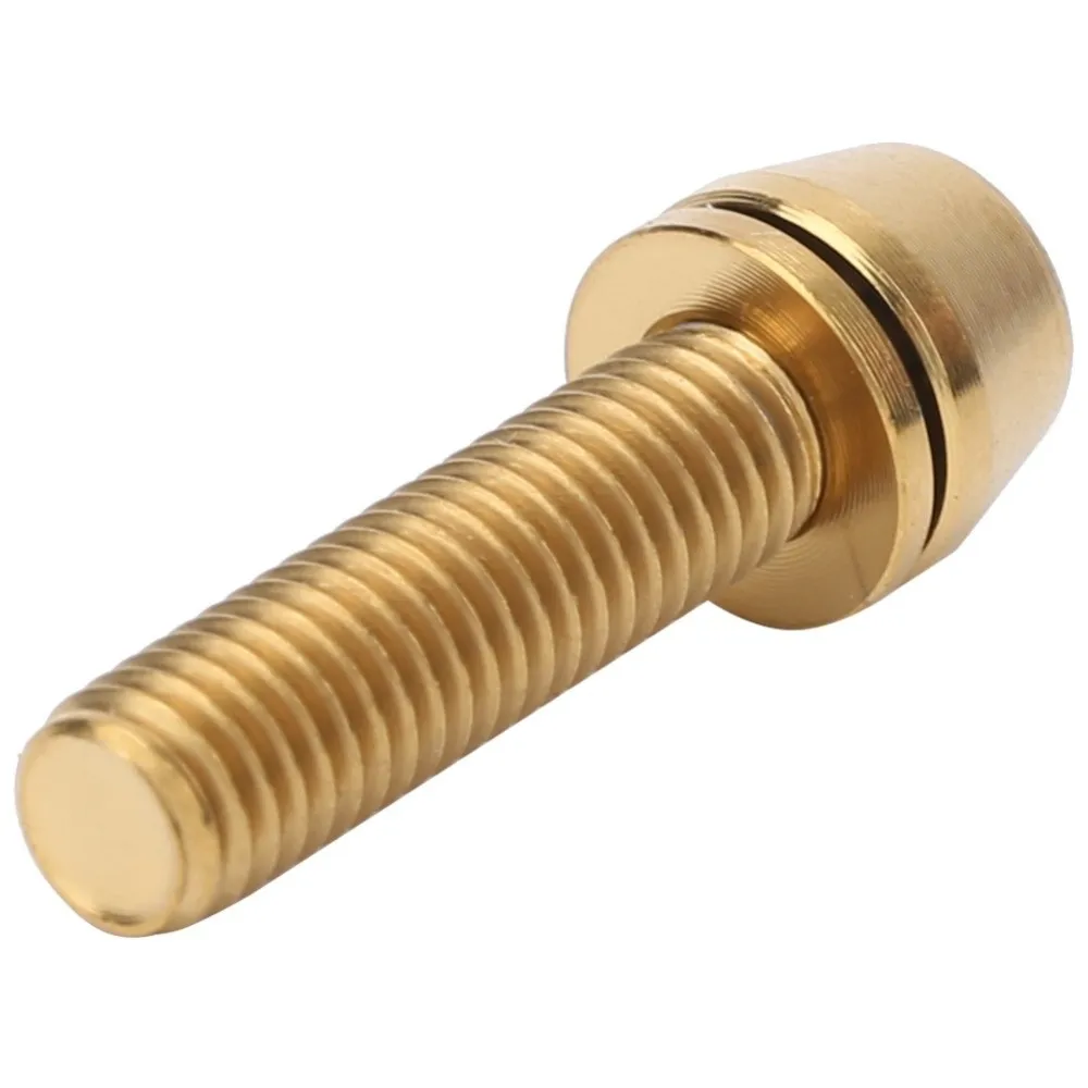 3 uds tornillos de bicicleta de aleación de titanio cabeza cónica hexagonal M5/M6x20mm tornillos de freno de disco de bicicleta tornillos de fijación de bicicleta ligeros