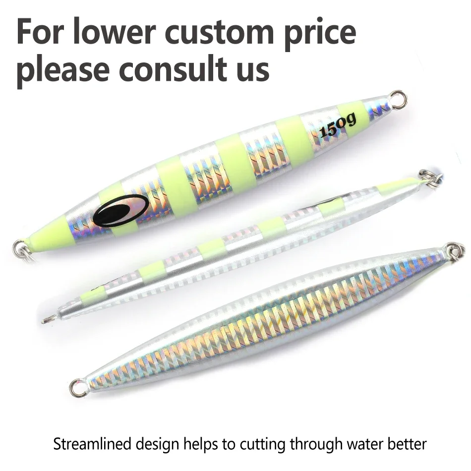 MOOKZZ recién llegado 40g ~ 25g señuelo de Jigging de paso lento plantilla de Metal señuelos de pesca de curricán de agua salada señuelo de pesca de plantilla lenta señuelo de Jingging - imagen 2