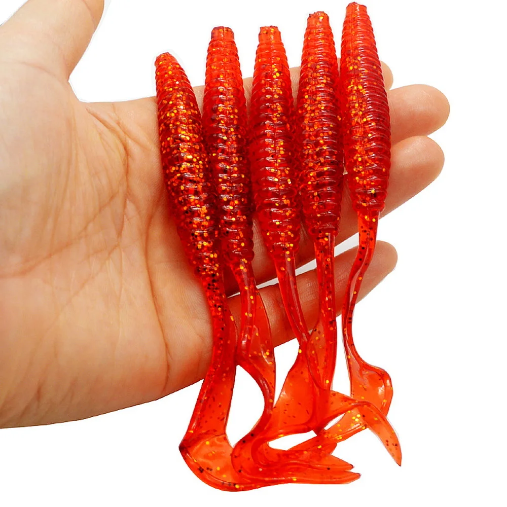 Señuelo de pesca de cola larga y rizada, cebo suave de 130mm y 6g, Swimbait de silicona Artificial, Jigging Wobblers para Lucio - imagen 3