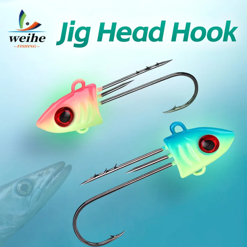 Jig Head luminiscente con púas WEIHE – Plomo para lance largo - imagen 2