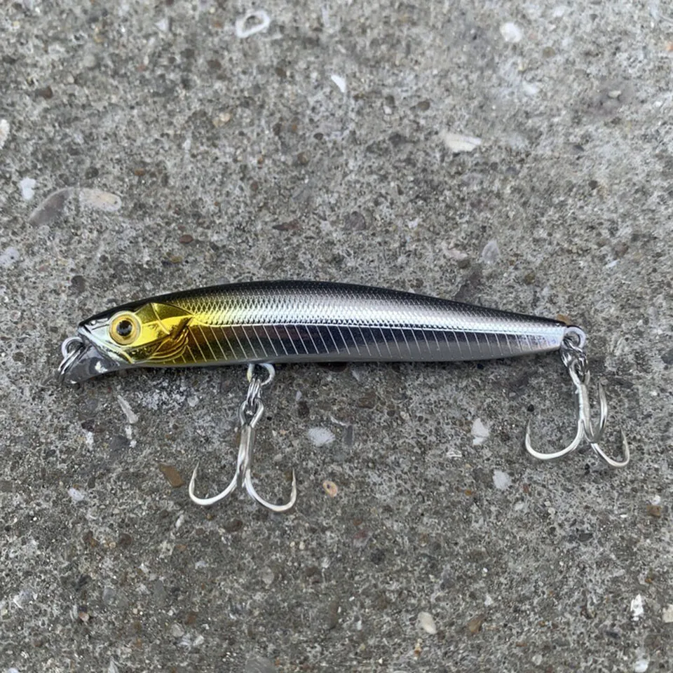 WALK FISH-señuelo de pesca Minnow, Lucio de fundición larga, 2 anzuelos, cebo duro de carrera completa, cebo de manivela Tremor, Wobbler, Jerkbait, Rockfishing - imagen 3