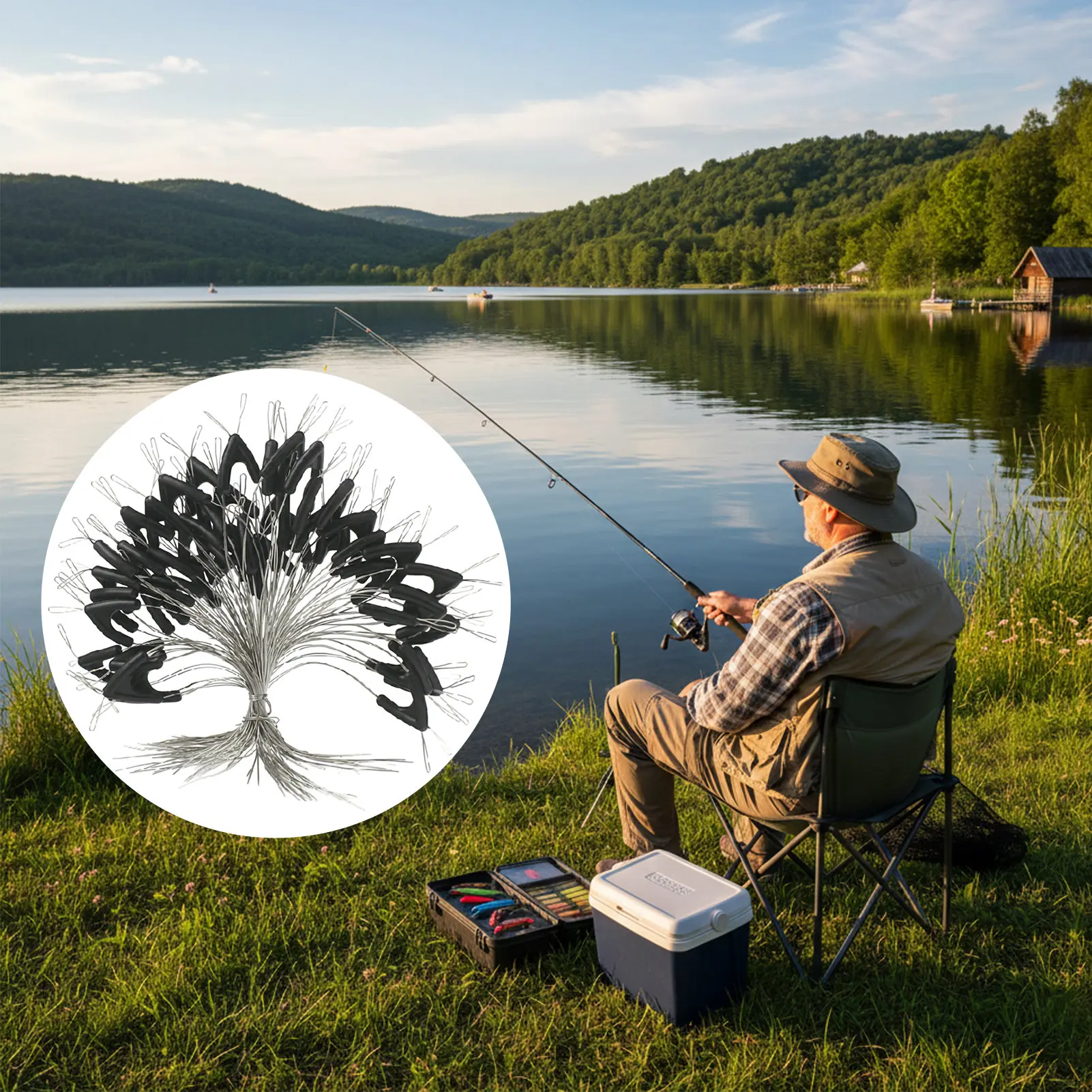 Separador anzuelos dobles ABS – Pequeño para pesca deportiva - imagen 2