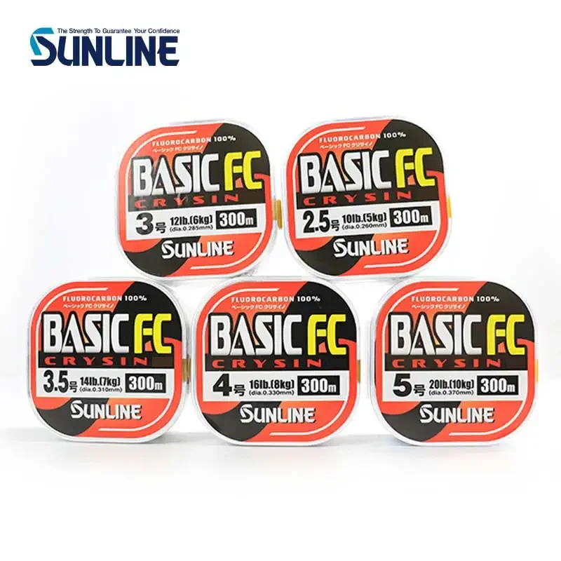 100% Original SUNLINE BASIC FC 225M/300M hilo de pescar de fibra de carbono de Color transparente - imagen 2
