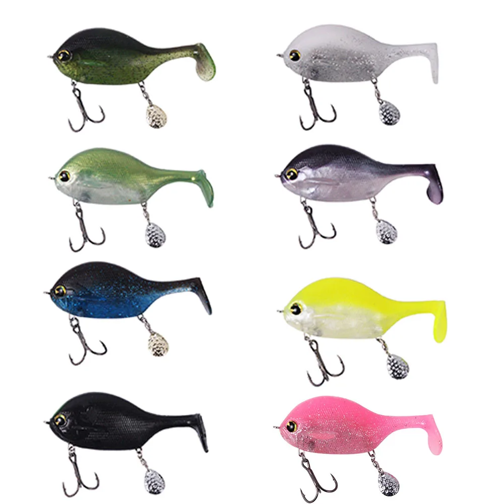 9,5 cm 31gSwimbait Shad Softbait cola de paleta de agua salada señuelo de plástico suave Zander cuchara de pesca aparejos de plantilla - imagen 5
