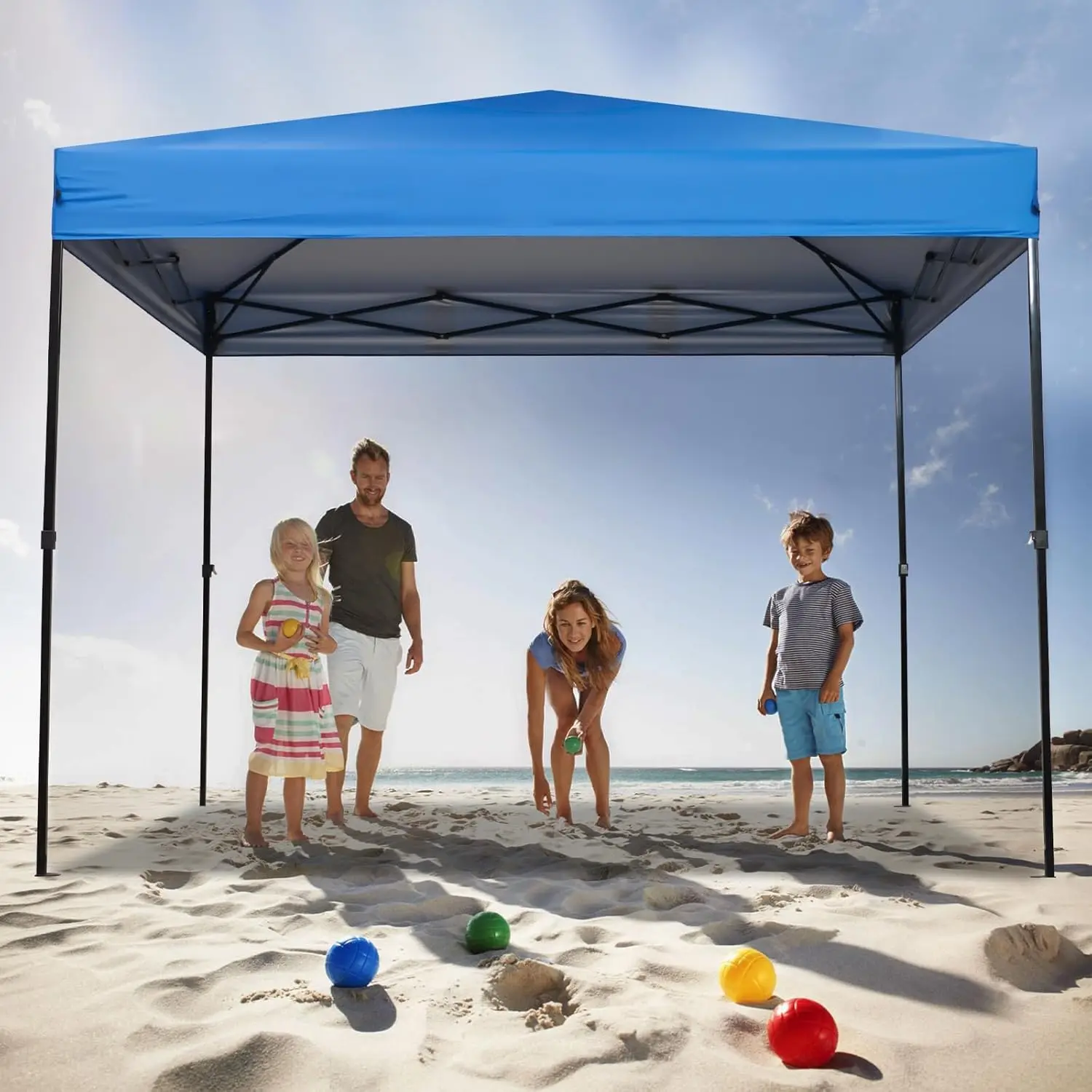 Refugio de lluvia para exteriores de 2x2m, tela Oxford impermeable para jardín, patio, Camping, nieve, lluvia, techo a prueba de sol, tienda parasol ultraligera portátil