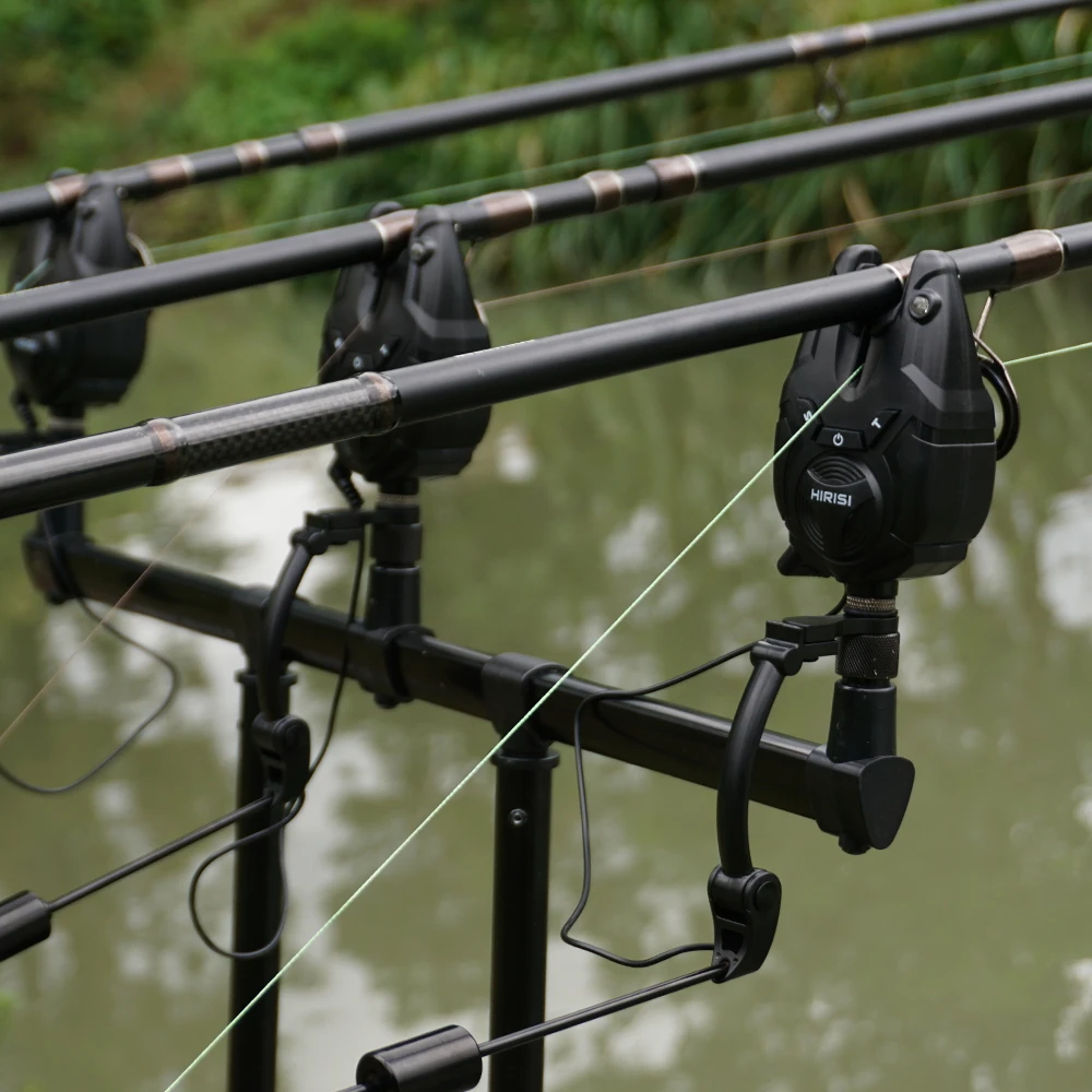 Hirisi-Juego de alarma de pesca de carpa, resistente al agua, alarma de mordedura inalámbrica, 1 + 3 juegos, indicador de mordedura de Control, accesorios de pesca S9 - imagen 3
